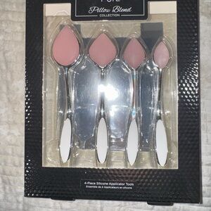Pur Pillow Blend Collection Silicone Applicator Tools - Pink and Silver